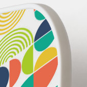 Midcentury Modern Retro Aangepaste Naam Monogram Pickleball Paddle (Links Detail)