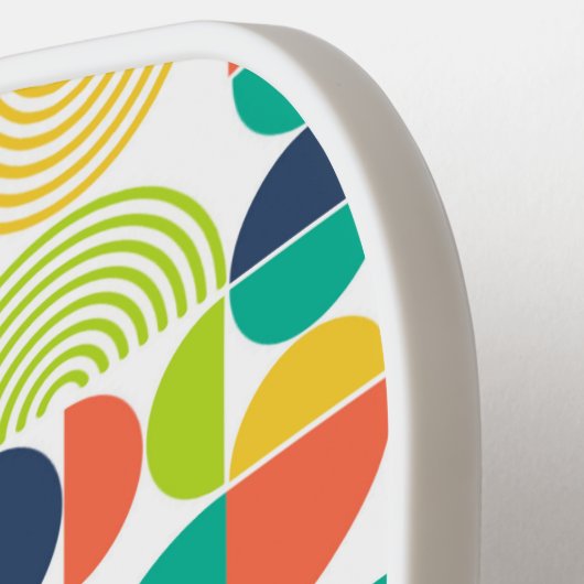 Midcentury Modern Retro Aangepaste Naam Monogram Pickleball Paddle (Links Detail)