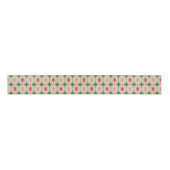 Midcentury Modern Retro Christmas Starbursts Grosgrain Lint (Voorkant)