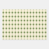 Midcentury Modern Retro Christmas Starbursts Inpakpapier Vel (Voorkant)