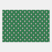 Midcentury Modern Retro Christmas Starbursts Inpakpapier Vel (Voorkant 2)