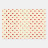 Midcentury Modern Retro Christmas Starbursts Inpakpapier Vel (Voorkant 3)