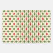 Midcentury Modern Retro Christmas Starbursts Inpakpapier Vel (Voorkant)