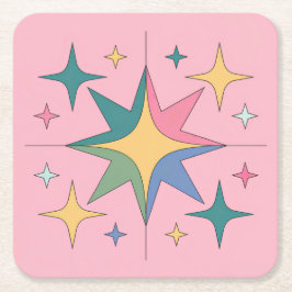 MidCentury Modern Roze Onderzetter Set