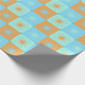 Midcentury Modern Starburst Gift Wrap Cadeaupapier (Hoek)
