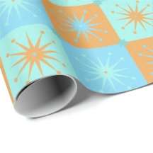Midcentury Modern Starburst Gift Wrap