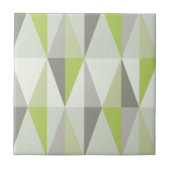 MidCentury Modern Triangles Chartreuse Tegeltje (Voorkant)