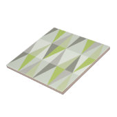 MidCentury Modern Triangles Chartreuse Tegeltje (Zijkant)