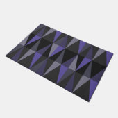 MidCentury Modern Triangles Dark Indigo Deurmat (Schuin)