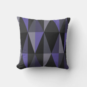 MidCentury Modern Triangles Dark Indigo Kussen