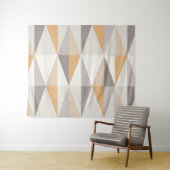 MidCentury Modern Triangles Oranje Wandkleed (In Situ (horizontaal))