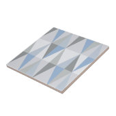MidCentury Modern Triangles Sky Blue Tegeltje (Zijkant)