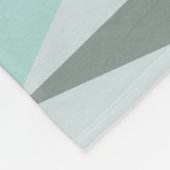 MidCentury Modern Triangles Turquoise Fleece Deken (Hoek)