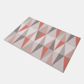 MidCentury Modern Triangles Zalmroze Deurmat (Schuin)