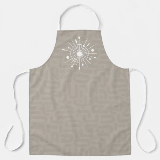 Midcentury Moderne Atomic Snowflake Modernist Schort (Voorkant)