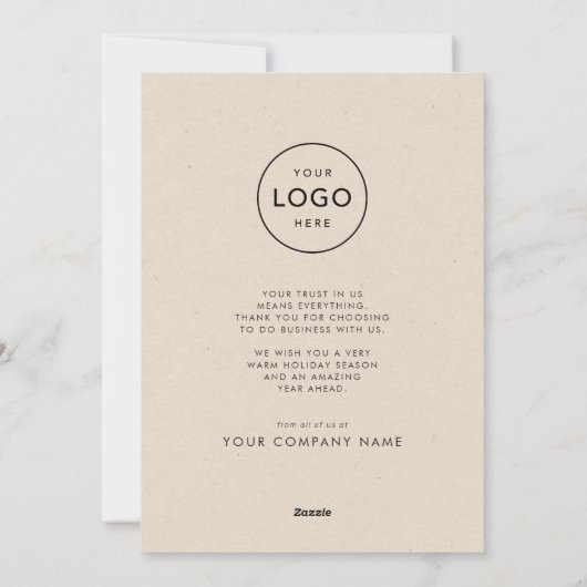 Midcentury Moderne Kerst Ornamenten Bedrijf Feestdagenkaart (Achterkant)