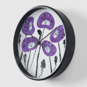 Midcentury Moderne Paarse klaprozen, Bloem (Hoek)