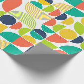 MidCentury Moderne Retro Abstracte Art Decoupage Cadeaupapier (Hoek)