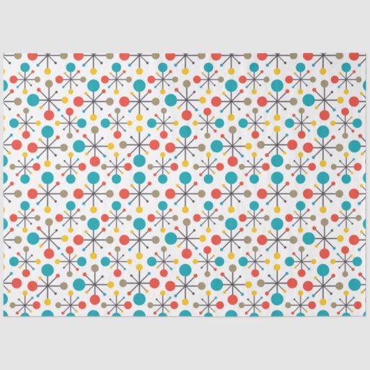 MidCentury Moderne  Retro Abstracte Decoupage Tissuepapier (Voorkant)