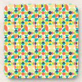 MidCentury Moderne retro Abstracte kunst Bier Onderzetter (Voorkant)