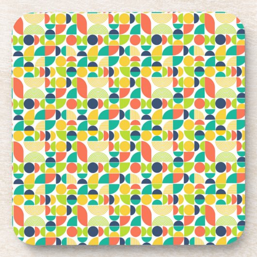 MidCentury Moderne retro Abstracte kunst Bier Onderzetter (Voorkant)