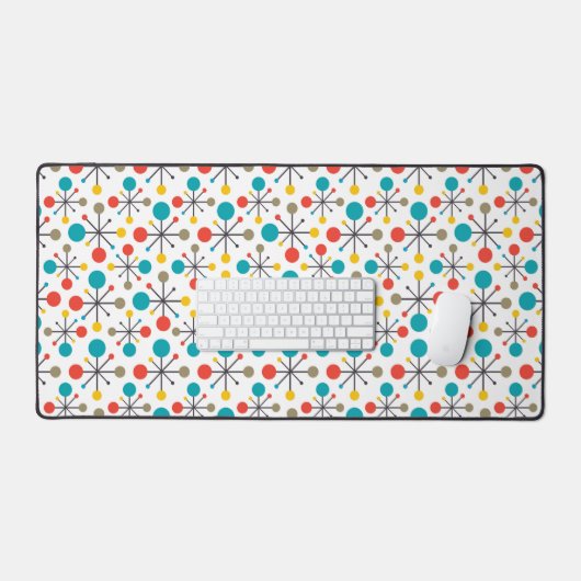 MidCentury Moderne  retro Abstracte kunst Bureaumat (Keyboard & Muis)