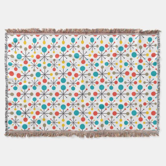 MidCentury Moderne  retro Abstracte kunst Deken (Voorkant)