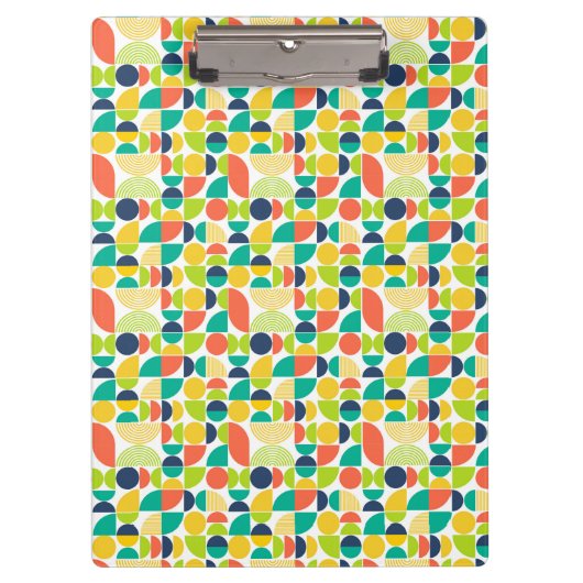 MidCentury Moderne retro Abstracte kunst Klembord (Voorkant)