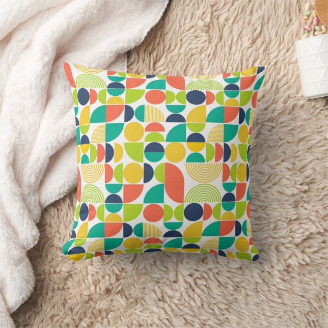 MidCentury Moderne  retro Abstracte kunst Kussen (Deken)