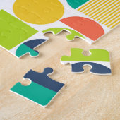 MidCentury Moderne retro Abstracte kunst Legpuzzel (Zijkant)