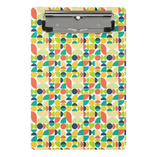 MidCentury Moderne retro Abstracte kunst Mini Klembord (Voorkant)