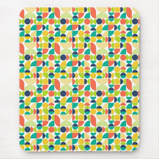 MidCentury Moderne  retro Abstracte kunst Muismat (Voorkant)