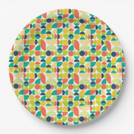 MidCentury Moderne retro Abstracte kunst Papieren Bordje