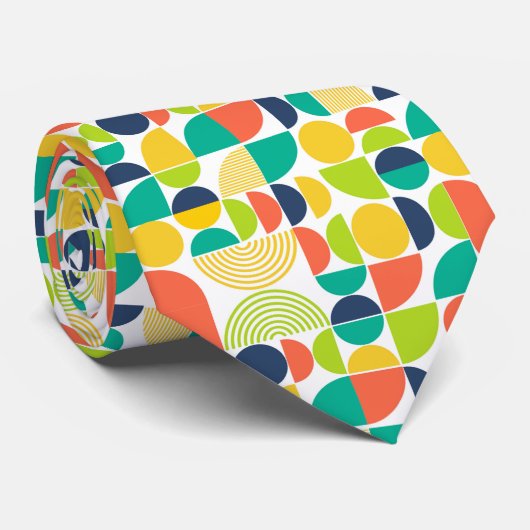 MidCentury Moderne retro Abstracte kunst Stropdas (Opgerold)