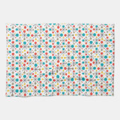 MidCentury Moderne  retro Abstracte kunst Theedoek (Horizontaal)