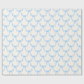 Midcentury Moderne Retro Blauwe Boog Kerstmis Cadeaupapier (Vlak)