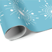 Midcentury Moderne Sputnik Sneeuwvlok Kerstmis MCM Cadeaupapier (Rol Hoek)