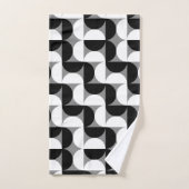 Midcentury patroon schalen zwart wit bad handdoek (Handdoek)