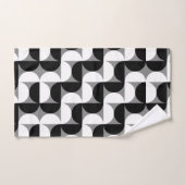 Midcentury patroon schalen zwart wit bad handdoek (Handdoek)