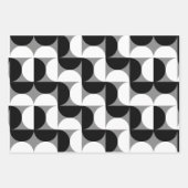 Midcentury patroon schalen zwart wit inpakpapier vel (Voorkant 2)
