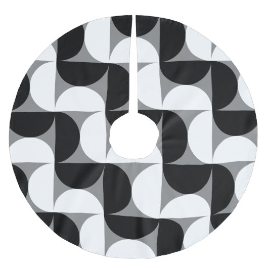 Midcentury patroon schalen zwart wit kerstboom rok (Voorkant)