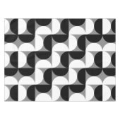 Midcentury patroon schalen zwart wit tafelkleed (Voorkant (Horizontaal))