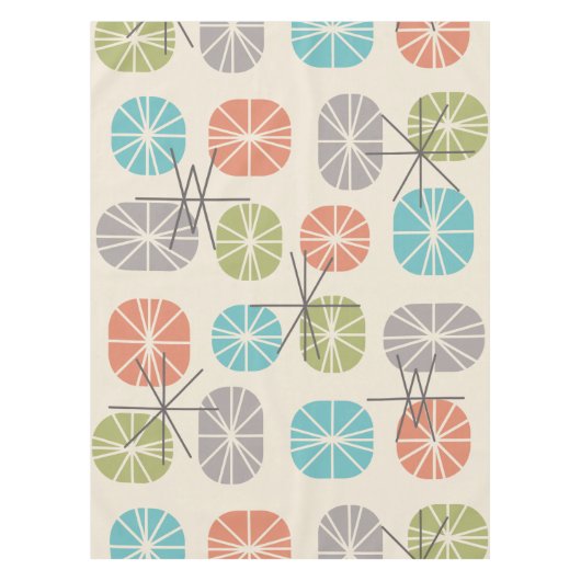 Midcentury Pattern Oblongs Colorful Multicolored Tafelkleed (Voorkant)