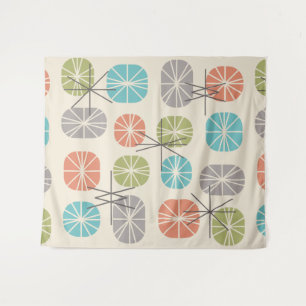 Midcentury Pattern Oblongs Colorful Multicolored Wandkleed