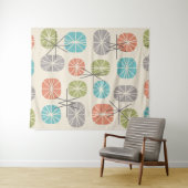 Midcentury Pattern Oblongs Colorful Multicolored Wandkleed (In Situ (horizontaal))
