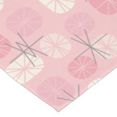 Midcentury Pattern Oblongs Pink Vanilla Korte Tafelloper (Hoek)