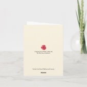 MidCentury Red Poppies Schattige Yellow Birthday Kaart (Achterkant)