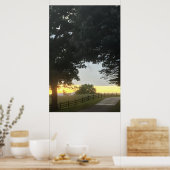 Middag Bewolkte Zonsondergang Poster (Keuken)