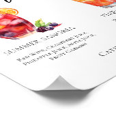 Middag bruiloft Signature Cocktails Menu Poster (Hoek)