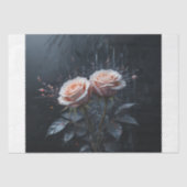 Middag Elegantie: Roze Rozen Decoupage Tissuepapier (Voorkant)
